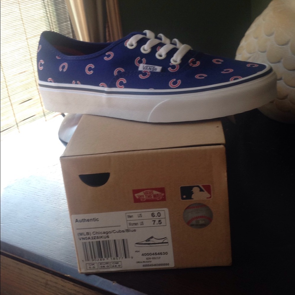 (MLB) Chicago/cubs/Blue vans shoes.